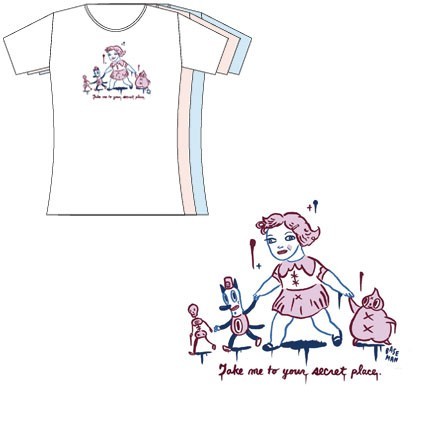 Figur Critter Box T-Shirt Blanc Femme Gary Baseman : Take Me To Your Secret Place Limited Edition Geneva Store Switzerland