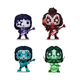 Figur Funko Pop Rocks KISS Colour Spotlight Spaceman Demon Starchild and Catman Limited Edition Geneva Store Switzerland
