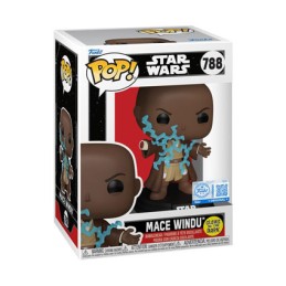 Figuren Funko Pop Phosphoreszierend Star Wars Revenge of the Sith Mace Windu Electricity Limitierte Auflage Genf Shop Schweiz