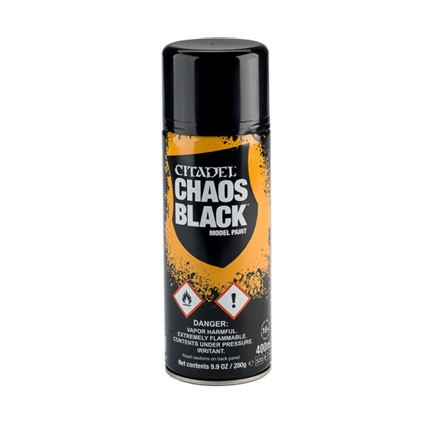 Figuren Games Workshop Warhammer Citadel Farben Chaos Black Spray Paint Genf Shop Schweiz