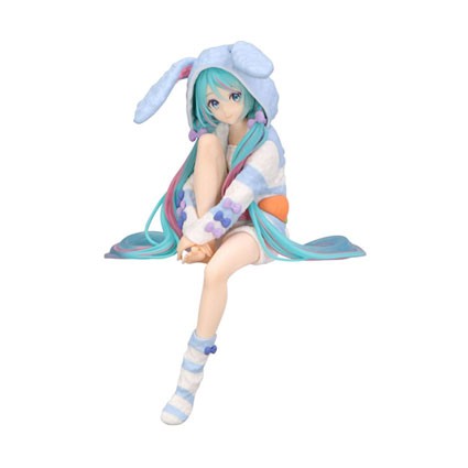 Figur Furyu Hatsune Miku Noodle Stopper Hatsune Miku Rabbit Ear Hood Pajama Blue Color Geneva Store Switzerland