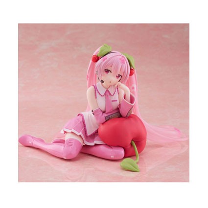 Figur Taito Hatsune Miku PVC Statue Desktop Cute Sakura Miku Cherry Cushion Geneva Store Switzerland