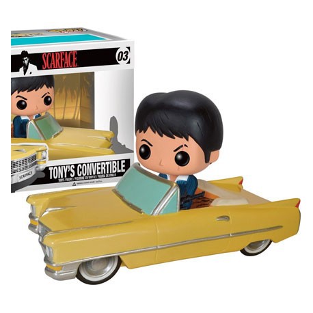 Figuren BESCHÄDIGTE BOX - Pop Rides Scarface Tony in Cadillac (Selten) Funko Genf Shop Schweiz