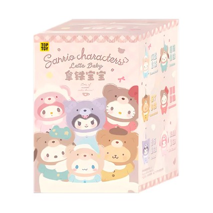 Figurine Top Toy Miniso x Top Toy – Sanrio Latte Baby Vinyl Plush Keychains (Peluche Officielle Porte-Clés Blind Box) Boutiqu...