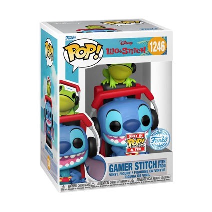 Figurine Funko Pop Stitch Gamer avec Grenouille Edition Limitée Boutique Geneve Suisse