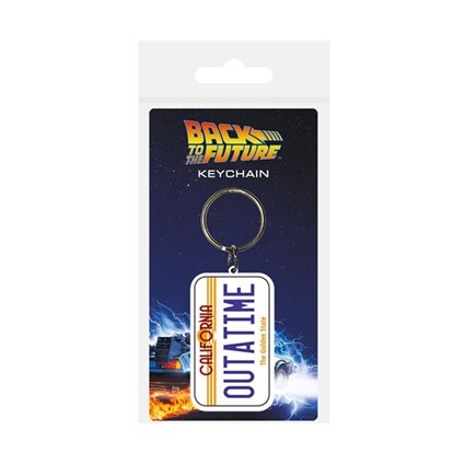 Figur Pyramid International Back to the Future Rubber Keychain License Plate Geneva Store Switzerland