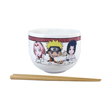 Naruto Shippuden Ramen Bowl with Chopsticks Team Seven