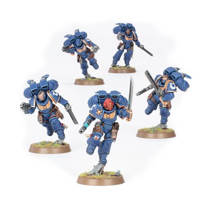 Figuren Games Workshop Warhammer 40.000 Space Marines Intercessor Sturmtrupp mit Sprungmodulen Genf Shop Schweiz