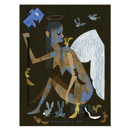 Figurine Print : Amanda Visell : no fear of angels or rabbits Boutique Geneve Suisse