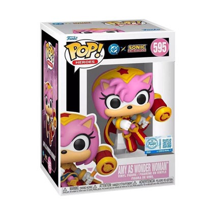 Figurine Funko Pop Heroes DC x Sonic The Hedgehog Amy as Wonder Woman Edition Limitée Boutique Geneve Suisse