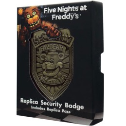 Figur FaNaTtiK Five Nights at Freddy's Replica Security Badge Antique Brass Limited Edition Geneva Store Switzerland