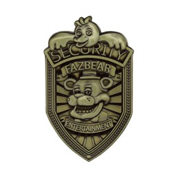 Figur FaNaTtiK Five Nights at Freddy's Replica Security Badge Antique Brass Limited Edition Geneva Store Switzerland