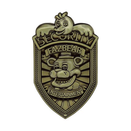 Figurine FaNaTtiK Five Nights at Freddy's réplique Security Badge Antique Brass Boutique Geneve Suisse