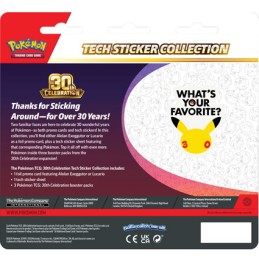 Figurine Pokémon Company International Pokémon Tech Sticker Collection 30. Geburtstag Englische Version Boutique Geneve Suisse