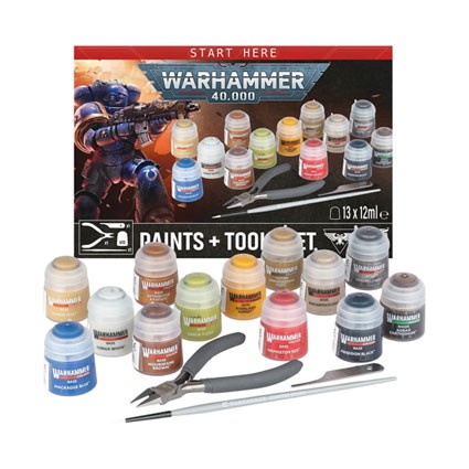 Figur Games Workshop Warhammer 40.000 Space Marines Intercessors Farben und Werkzeugset Geneva Store Switzerland