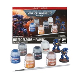 Figur Games Workshop Warhammer 40.000 Space Marines Intercessors Farben Geneva Store Switzerland