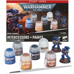 Figur Games Workshop Warhammer 40.000 Space Marines Intercessors Farben Geneva Store Switzerland