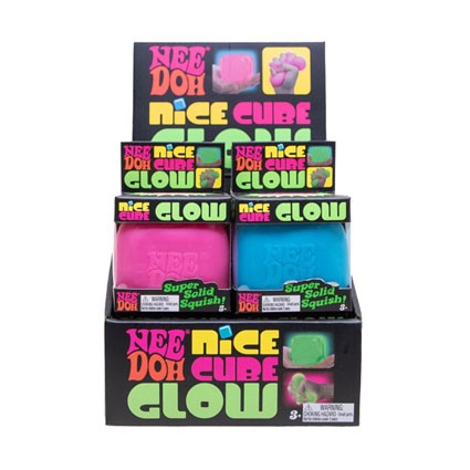 Figurine Schylling NeeDoh Phosphoreszierend Anti-Stress-Ball Nice Cube Glow Boutique Geneve Suisse