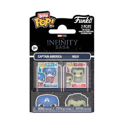 Figurine Funko Pop Bitty Marvel Infinity Saga Captain America et Hulk 2-Pack Boutique Geneve Suisse