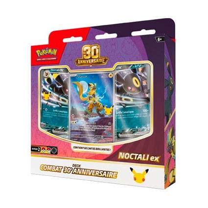 Figurine Pokémon Company International Précommande FR Noctali Pokémon Celebration Battle Deck 30ème Anniversaire Version Fran...