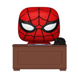 Figur Funko Pop Marvel Meme Spider Man with Desk Geneva Store Switzerland