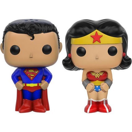 Figur Funko Pop DC Superman and Wonder Woman Salt and Pepper Set Geneva Store Switzerland