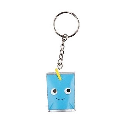Figur Kidrobot Yummy World Blue Juice Box Keychain by Kidrobot Geneva Store Switzerland