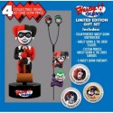 Figur Neca Gift Set DC Comics Harley Quinn Solar Powered Body Knocker 15cm Earbugs Scalers & Hubsnaps Limited Edition Geneva ...