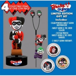 Gift Set DC Comics Harley Quinn Solar Powered Body Knocker 15cm Earbugs Scalers & Hubsnaps Limited Edition